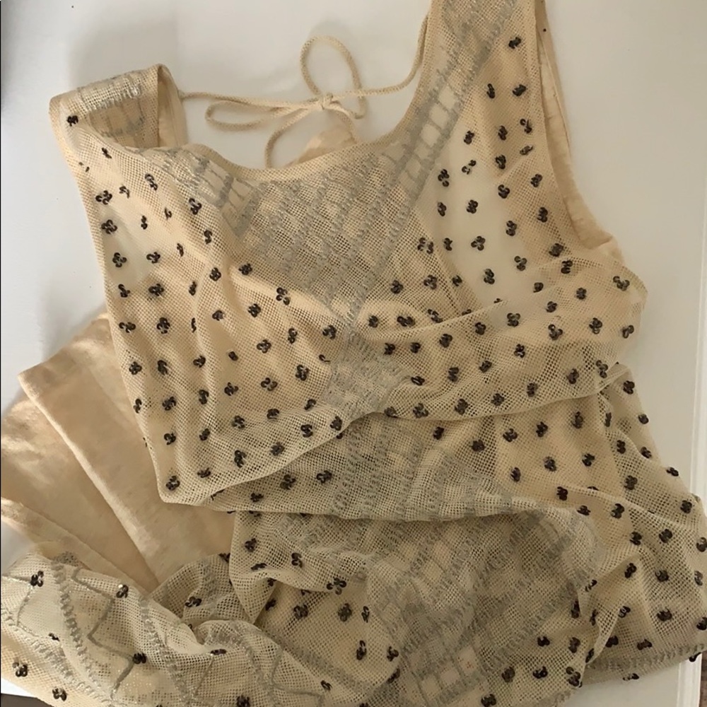 BNWT Free people sheer beaded tunic